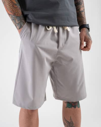 Bermuda in poliviscosa morbido con coulisse in vita 22PU21 Grigio Ice 3 Nuovi Arrivi