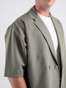 Coordinato Giacchetta over un petto e mezzo+ Pantalone baggy TT135 Salvia (7)