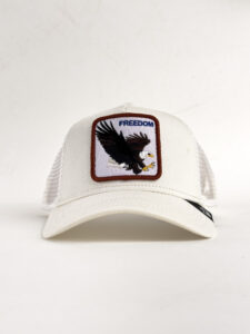 GOORIN BROS Cappellino bianco con patch bianca stampa aquila FREEDOM (2)