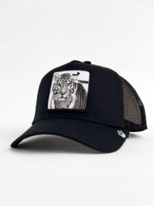 GOORIN BROS Cappellino nero con patch bianca stampa Tigre TIGER (1)