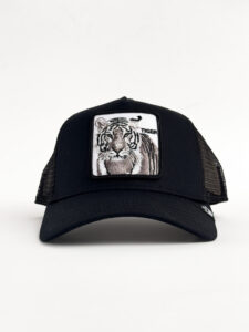 GOORIN BROS Cappellino nero con patch bianca stampa Tigre TIGER (2)