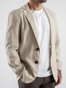 IMPERIAL Giacca in misto lino a due bottoni JZ3HFRRTD Beige (4)
