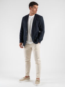 IMPERIAL Giacca in misto lino a due bottoni JZ3HFRRTD Navy (2)