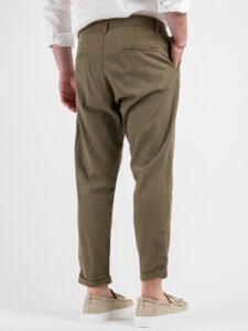 IMPERIAL Pantalone chinos in misto lino PA26FRR56N Army (4)