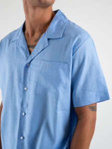 MOD Camicia Bowling in lino mm CS2412 Polvere (1)