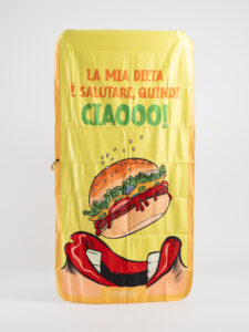 NASSAU Telo mare in microfibra la mia dieta è salutare, quindi ciaooo Giallo