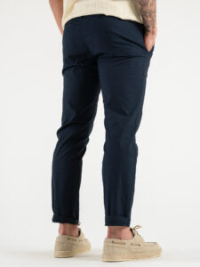 OVER-D Pantalone jogger con coulisse e bottone in vita OE1S2S4P02 Blu (1)