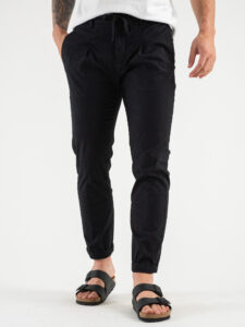 OVER-D Pantalone jogger con coulisse e bottone in vita OE1S2S4P02 Nero (3)
