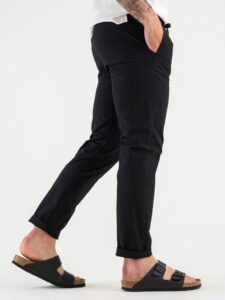 OVER-D Pantalone jogger con coulisse e bottone in vita OE1S2S4P02 Nero (6)