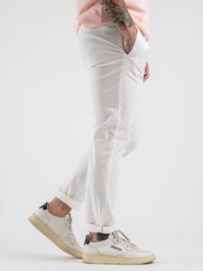 OVER-D Pantalone jogger con coulisse e bottone in vita OE1S2S4P02 Panna (4)