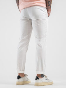 OVER-D Pantalone jogger con coulisse e bottone in vita OE1S2S4P02 Panna (5)