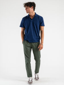 OVER-D Pantalone jogger con coulisse e bottone in vita OE1S2S4P02 Verde