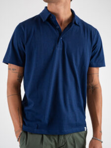 OVER-D Polo mezza manica in cotone premium OE1S2S4O02 Blu (1)