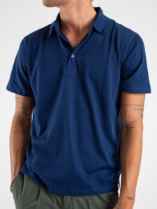 OVER-D Polo mezza manica in cotone premium OE1S2S4O02 Blu (3)
