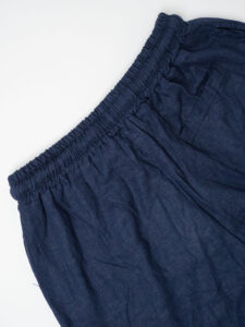 Pantalaccio morbido in lino con coulisse in vita CS4012E Blu (6)