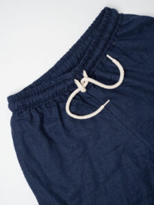 Pantalaccio morbido in lino con coulisse in vita CS4012E Blu (7)