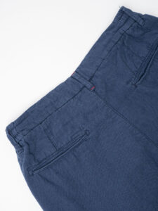 Bermuda in misto lino con elastico in vita KK903 Blue Denim (1)