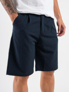 Bermuda in poliviscosa con elastico in vita KANE Blu (3)