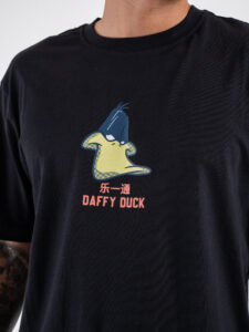 ONLY&SONS T-shirt con stampa DUFFY DUCK fronteretro 22028698 Black (1)