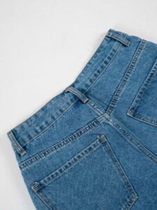 PABLIC Bermuda in jeans con rotture 210057 Blu Denim (1)