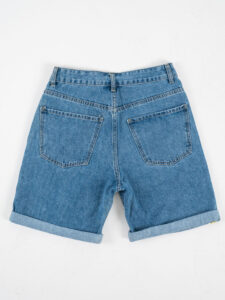 PABLIC Bermuda in jeans con rotture 210057 Blu Denim (5)