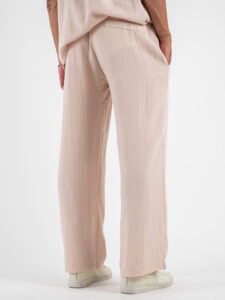 coordinato misto lino con pantalone baggy con pinces e camicia mm APERITIF Beige (3)