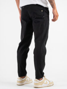 BERNA Pantalaccio in misto lino 243403 Nero (6)