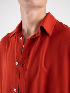 Camicia a MM in viscosa con colletto e bottoni TT150 Melograno (1)