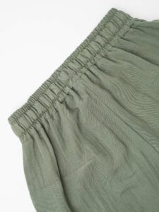 Coordinato in misto lino con camicia MM + Pantalaccio morbido JAPAN Militare (1)