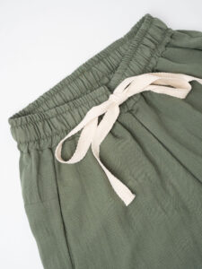 Coordinato in misto lino con camicia MM + Pantalaccio morbido JAPAN Militare (2)