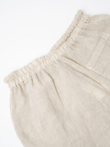 ESTASI Pantalaccio slim fit in lino con coulisse in vita COCORICò Beige (1)