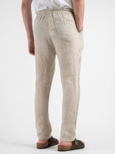ESTASI Pantalaccio slim fit in lino con coulisse in vita COCORICò Beige (7)