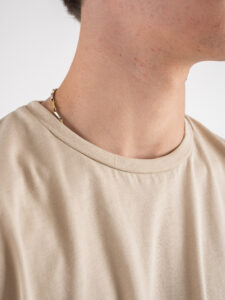 ESTASI T-shirt girocollo basica stretch MARTE Beige (3)