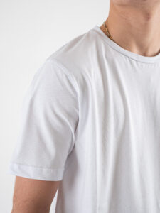 ESTASI T-shirt girocollo basica stretch MARTE Bianco (1)