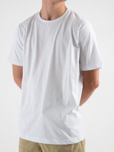 ESTASI T-shirt girocollo basica stretch MARTE Bianco (4)