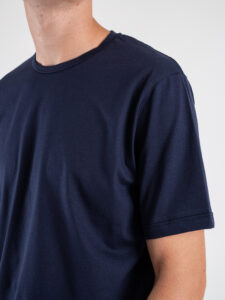 ESTASI T-shirt girocollo basica stretch MARTE Blu (3)