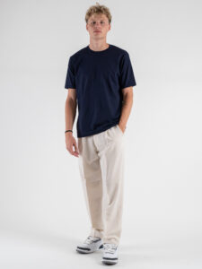 ESTASI T-shirt girocollo basica stretch MARTE Blu (4)