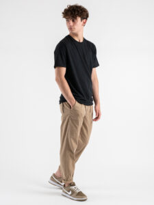 ESTASI T-shirt girocollo basica stretch MARTE Nero (2)