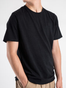 ESTASI T-shirt girocollo basica stretch MARTE Nero (3)