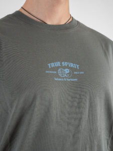 ONLY&SONS T-shirt over con stampa sul retro KLUIVERT RLX 22033645 Castor Gray (1)