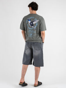 ONLY&SONS T-shirt over con stampa sul retro KLUIVERT RLX 22033645 Castor Gray (2)