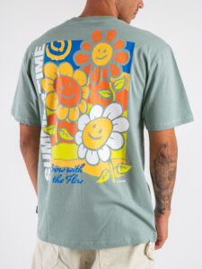 ONLY&SONS T-shirt over con stampa sul retro KLUIVERT RLX 22033645 Chinois Green (2)