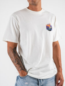 ONLY&SONS T-shirt over con stampa sul retro KLUIVERT RLX 22033645 Cloud Dancer (1)