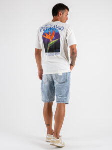 ONLY&SONS T-shirt over con stampa sul retro KLUIVERT RLX 22033645 Cloud Dancer (2)
