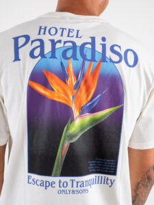 ONLY&SONS T-shirt over con stampa sul retro KLUIVERT RLX 22033645 Cloud Dancer (4)