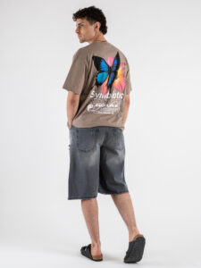 ONLY&SONS T-shirt over con stampa sul retro KLUIVERT RLX 22033645 Desert Taupe (2)