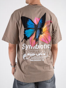 ONLY&SONS T-shirt over con stampa sul retro KLUIVERT RLX 22033645 Desert Taupe (3)