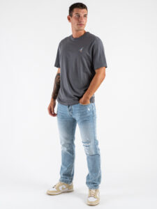 ONLY&SONS T-shirt regular con piccola stampa ricamata ABE 22030582 Magnet (2)
