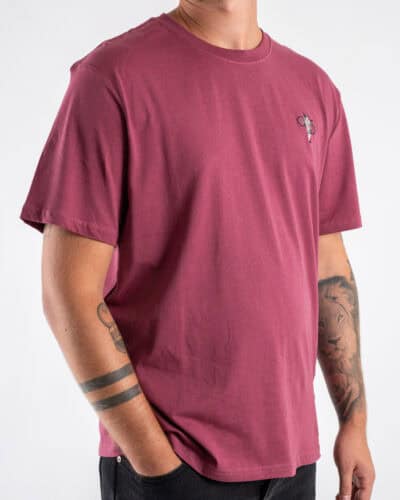 ONLYSONS T shirt regular con piccola stampa ricamata ABE 22030582 Maroon 5 Nuovi Arrivi