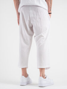 TOKYO Coordinato in misto lino con camicia MM + Pantalaccio morbido JAPAN Bianco (5)